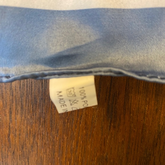 Navy and white floral scarf - Picture 5 of 11